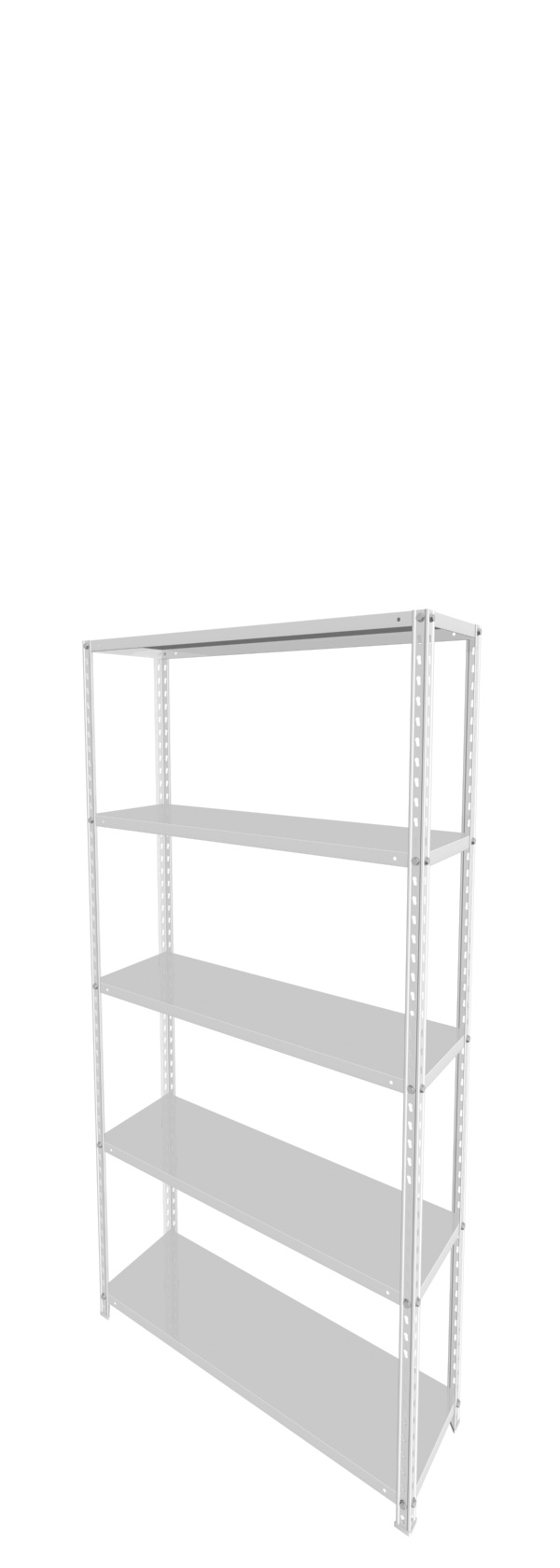 Metalna Polica A 200x100x30/5 Bela