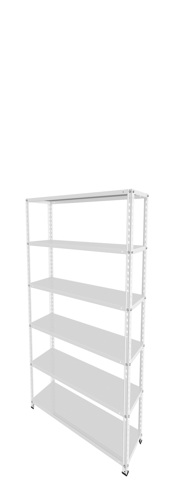 Metalna Polica B 200x100x30/6 Bela