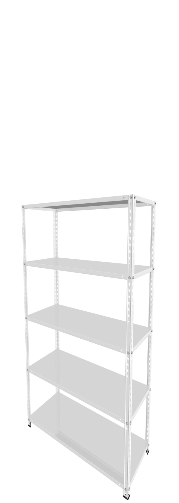Metalna Polica B 200x100x40/5 Bela