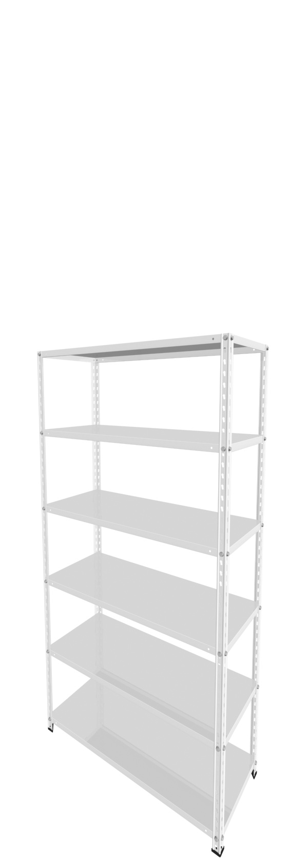 Metalna Polica B 200x100x40/6 Bela