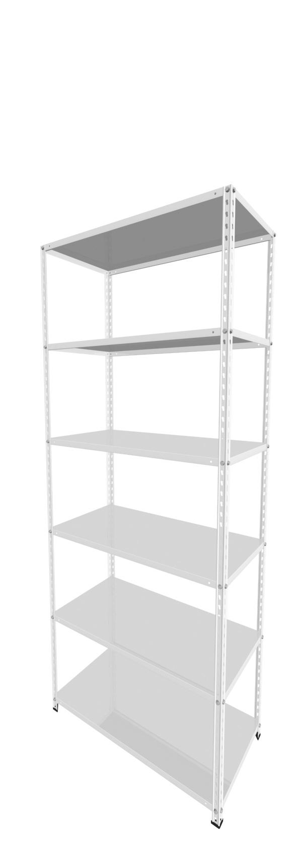 Metalna Polica B 250x100x50/6 Bela