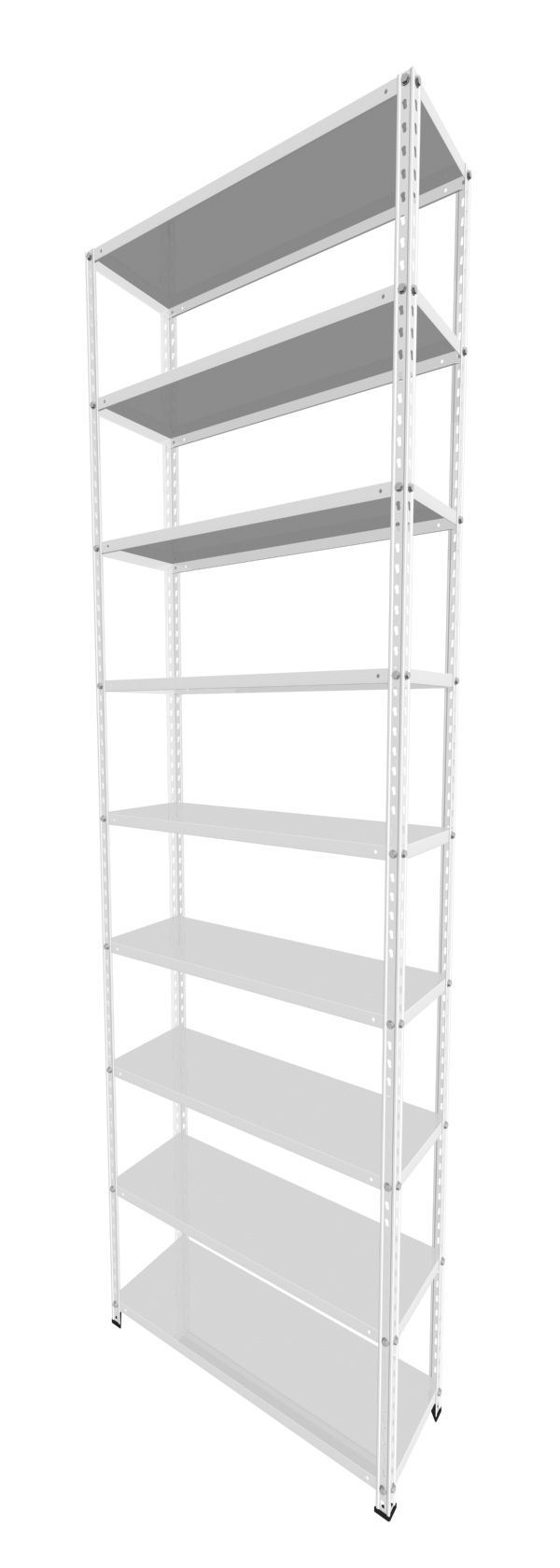 Metalna Polica B 300x090x30/9 Bela