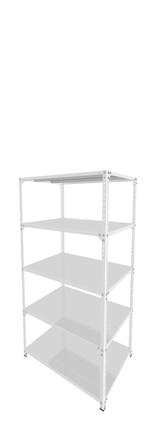 Metalna Polica C 200x100x70/5 Bela
