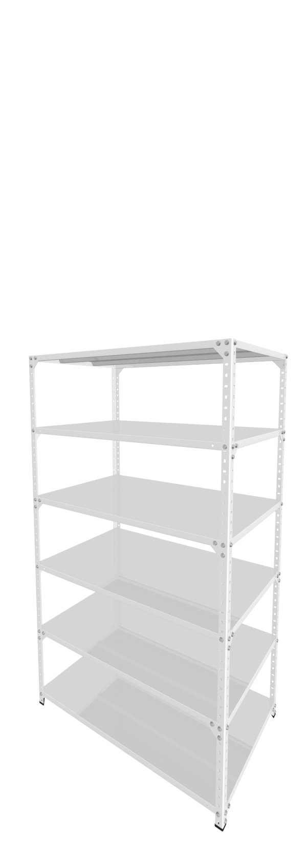 Metalna Polica C 200x115x70/6 Bela