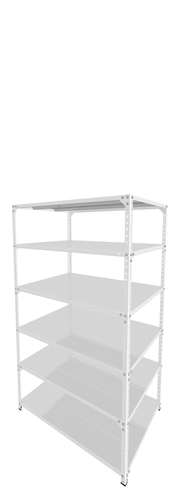 Metalna Polica C 200x115x80/6 Bela