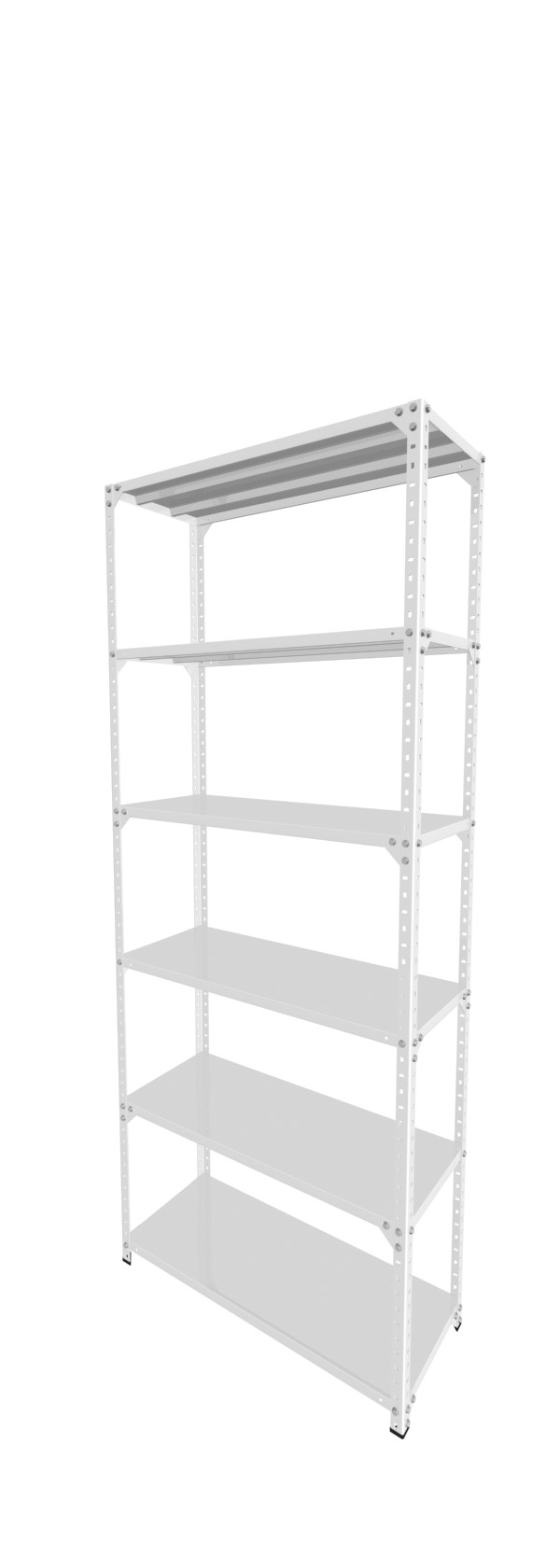 Metalna Polica C 250x100x40/6 Bela