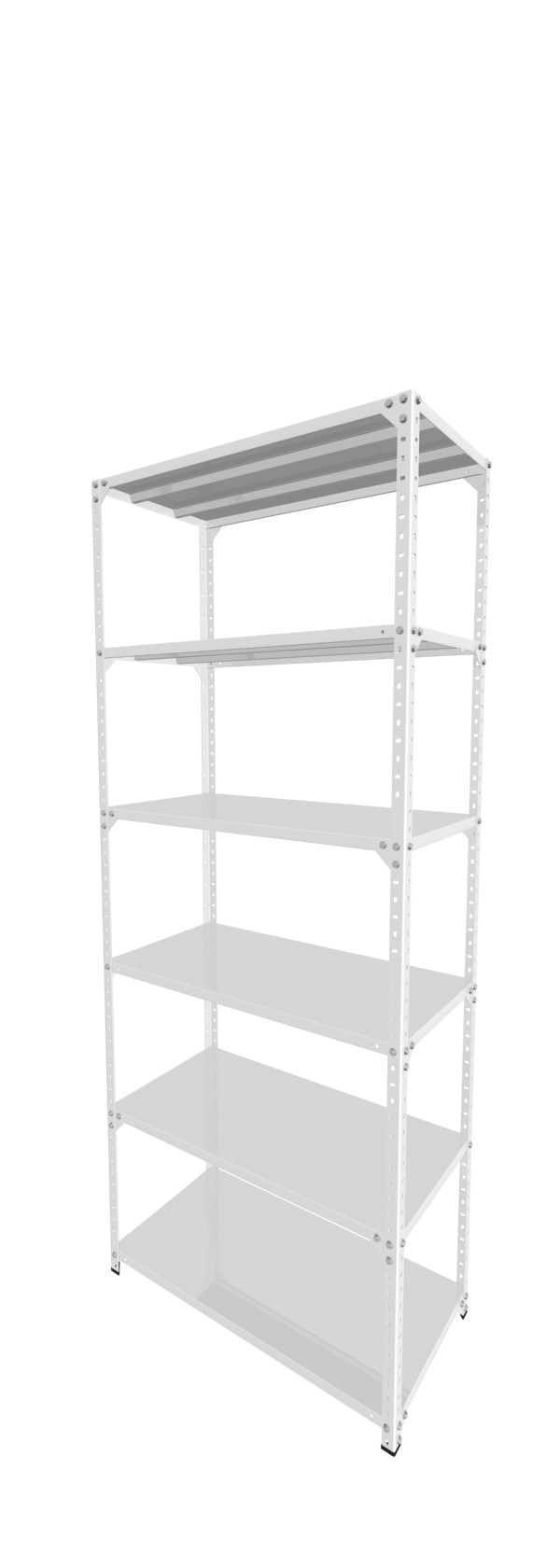 Metalna Polica C 250x100x50/6 Bela