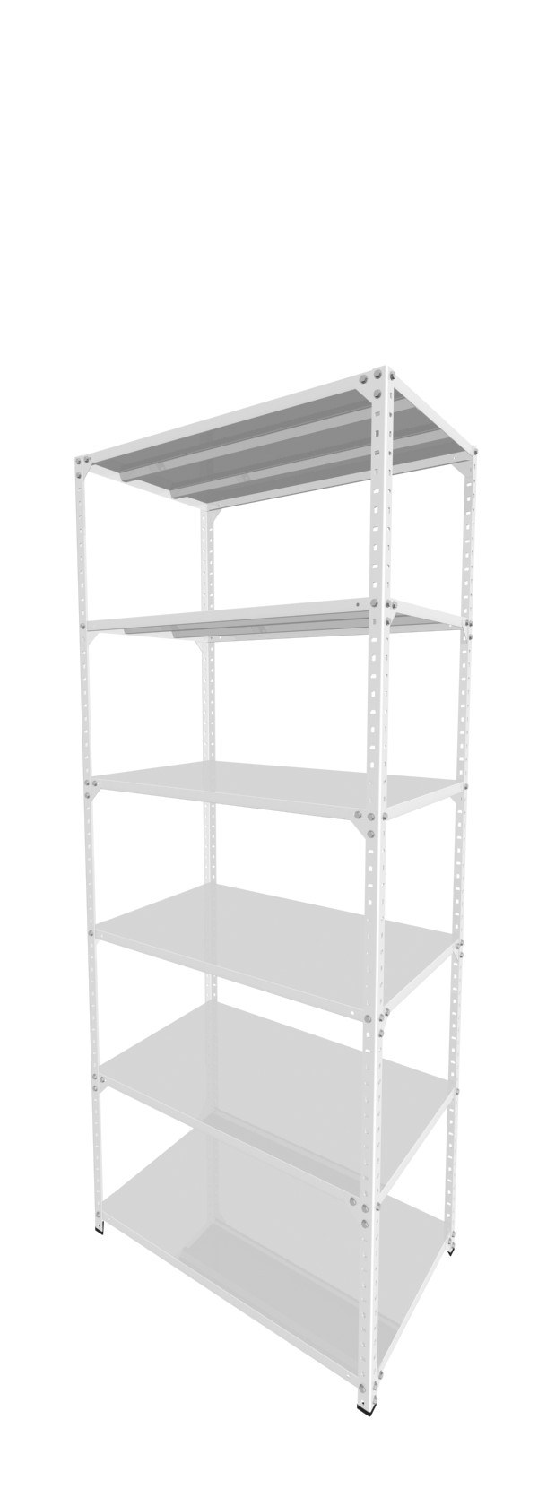 Metalna Polica C 250x100x60/6 Bela