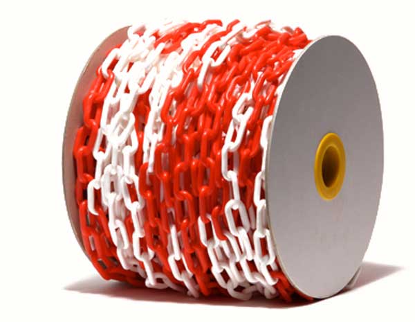 Plastični lanac crveno/beli 8 mm X L (u koturu)