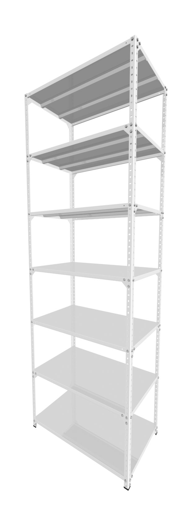 Metalna Polica C 300x100x60/7 Bela