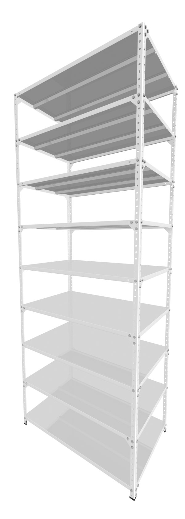 Metalna Polica C 300x115x70/9 Bela