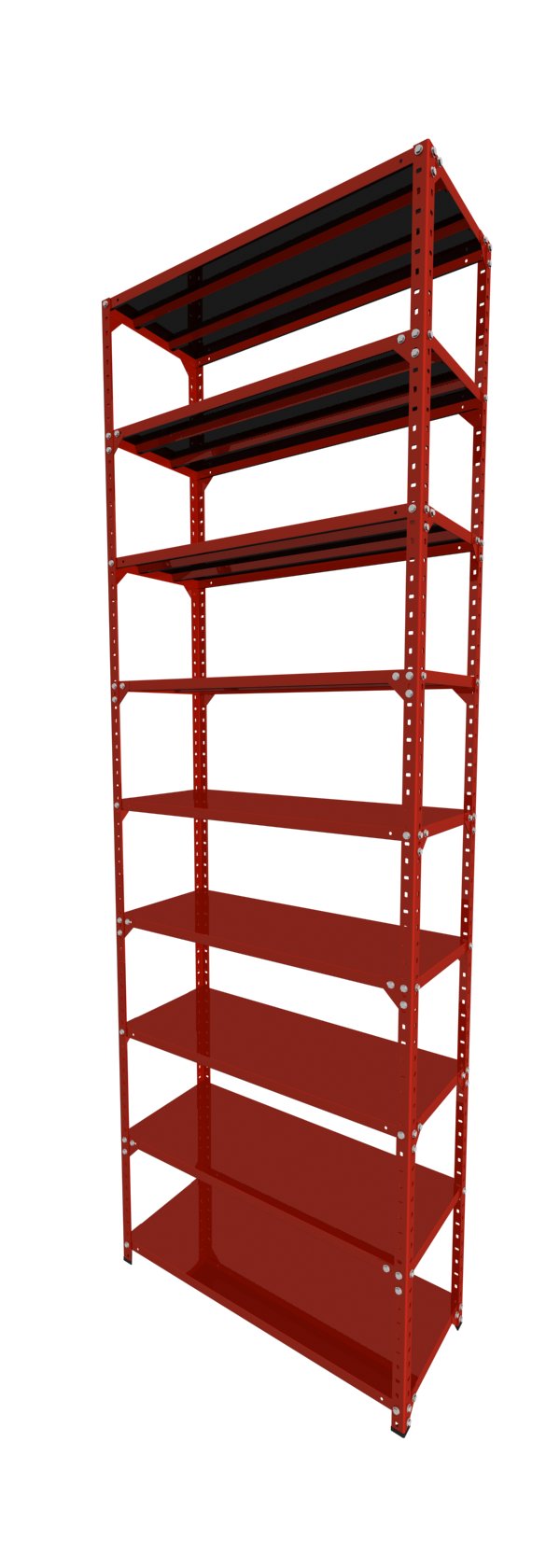 Metalna Polica C 300x100x40/9 Crvena