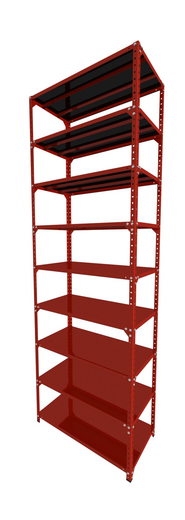 Metalna Polica C 300x100x50/9 Crvena