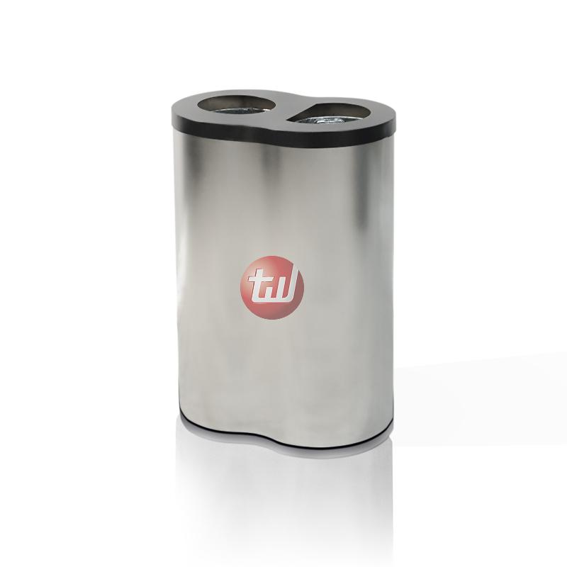 Kanta za separaciju i reciklažu otpada-inox+plastifikacija 2/1