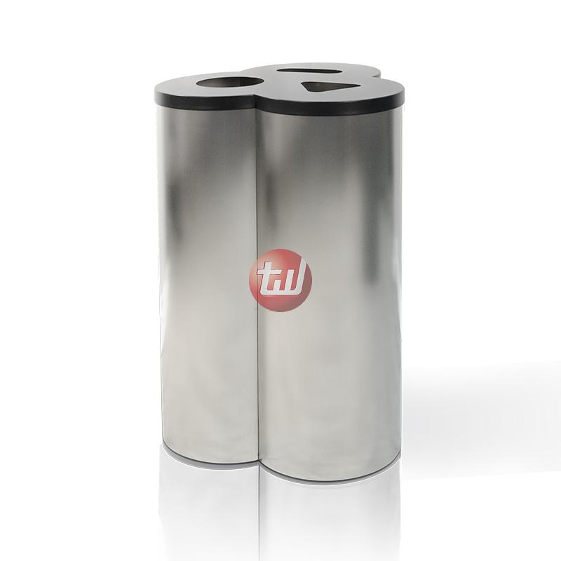 Kanta za separaciju i reciklažu otpada-inox+plastifikacija 3/1
